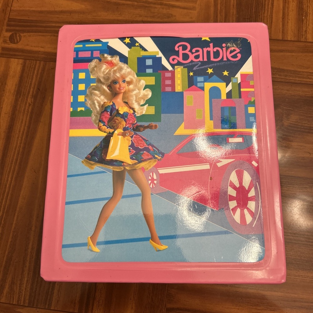 Barbie Large Pink Fashion Doll Carrying‎ Case or Trunk Nice Shape Vintage Soft